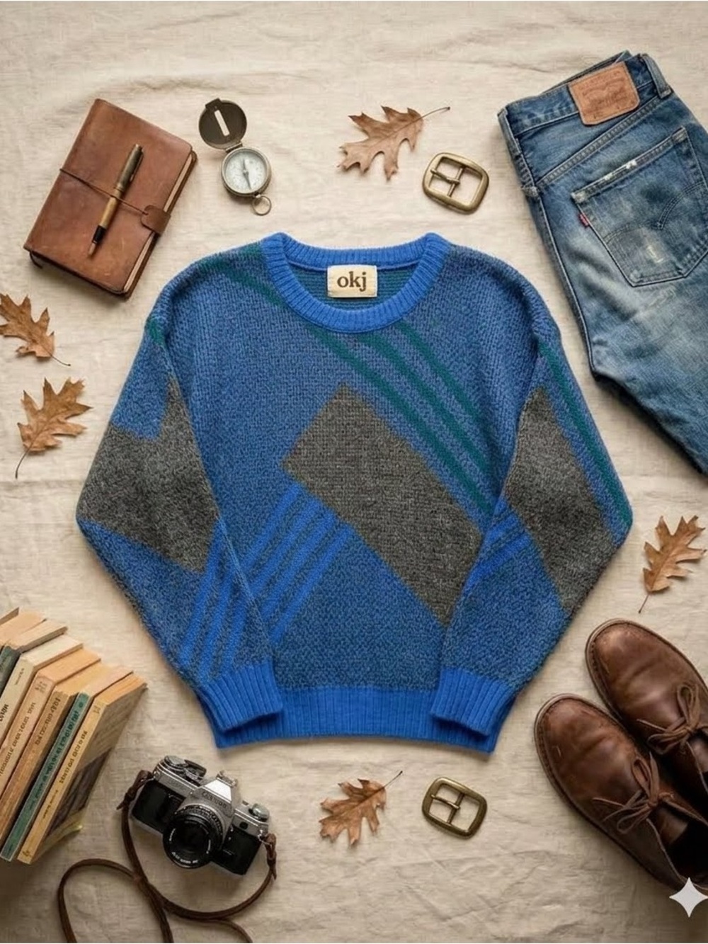 OKJ Vintage Knit Sweater - Picture 1 of 7